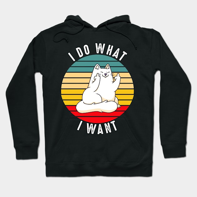 I Do What I Want Cat Hoodie by Metal Works